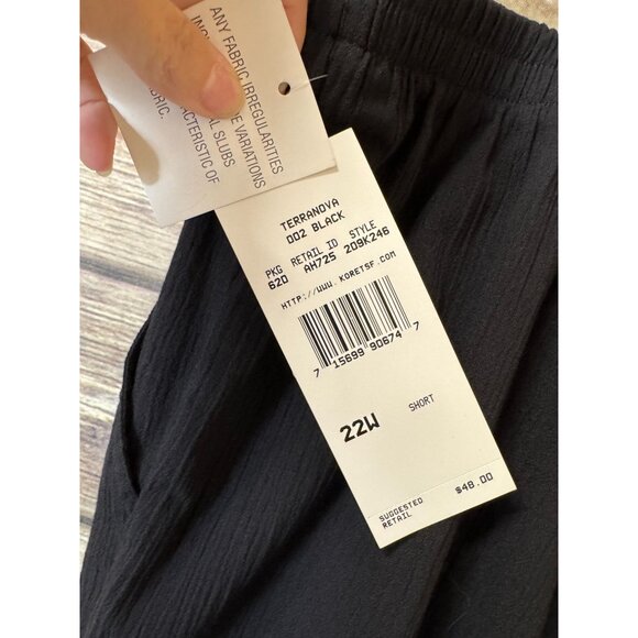 Koret Womens Black Terranova 22W‎ Short Pants With Elastic Waist Pockets NWT - Picture 4 of 4